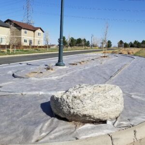 RMD Median Rock and Mulch Install